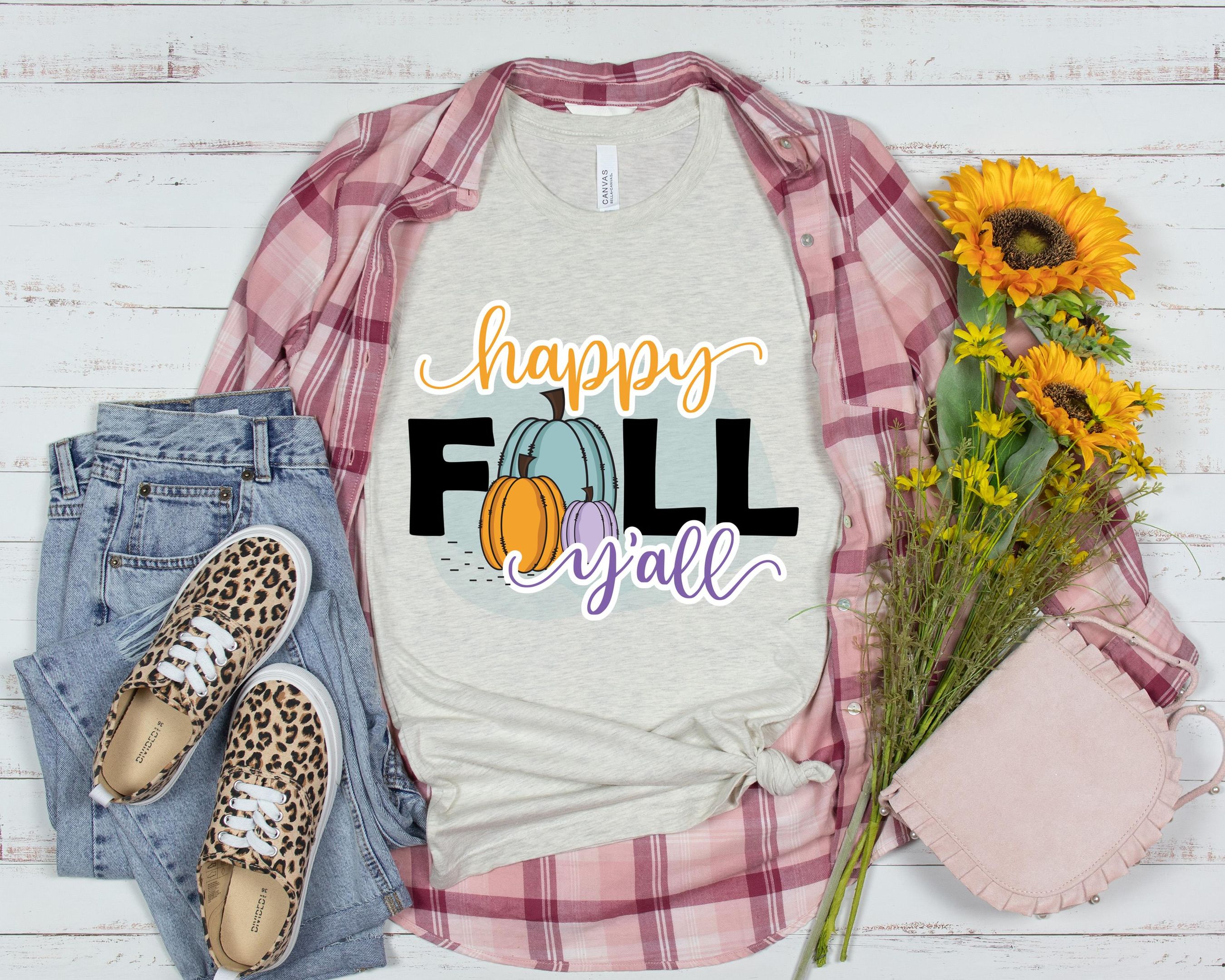 Happy Fall Y’All Shirt, Fall Shirt, Fall Season Shirt, Autumn Shirt, Happy Mid Shirt, For Autumn Shirt, Pumpkin Season Shirt