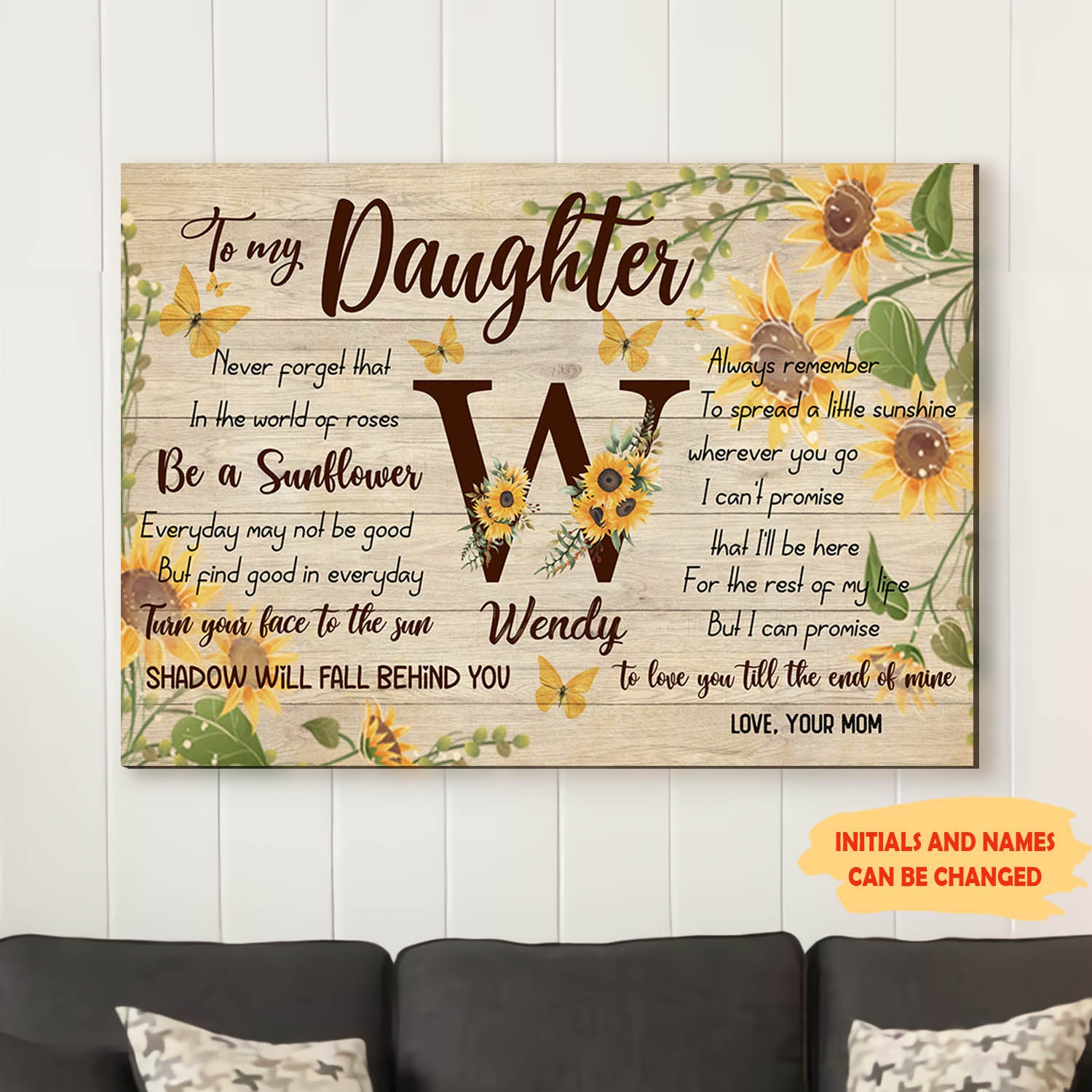 Be A Sunflower – Personalized Custom Canvas – Gifts For Daughters