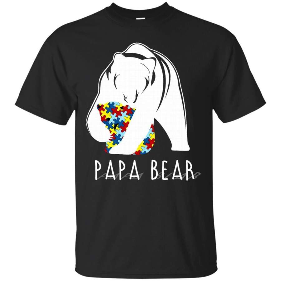 AGR Father s Day T shirts Autism Papa Bear Hoodies Sweatshirts