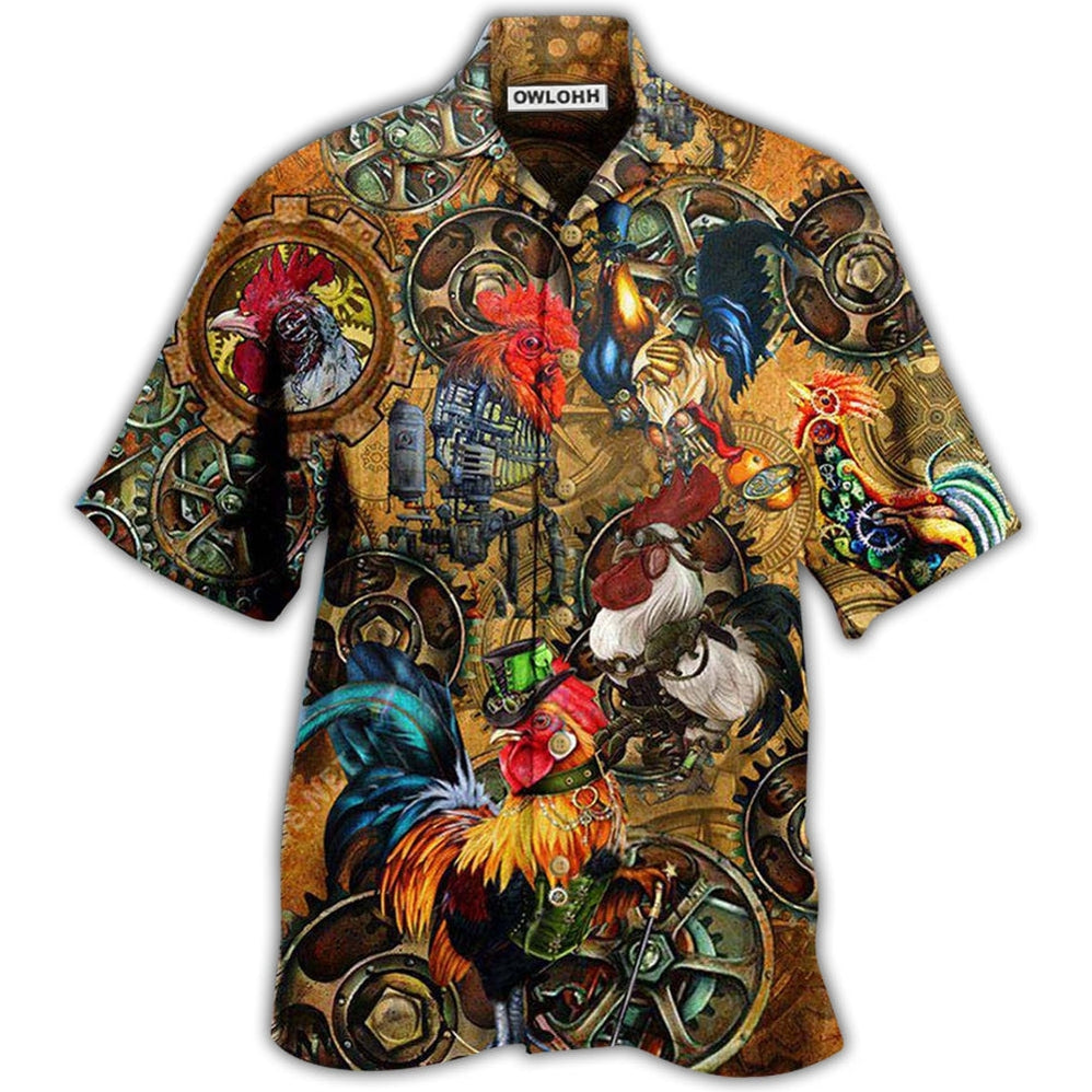 Chicken Rooster Steampunk Hawaii Shirt Ha94003