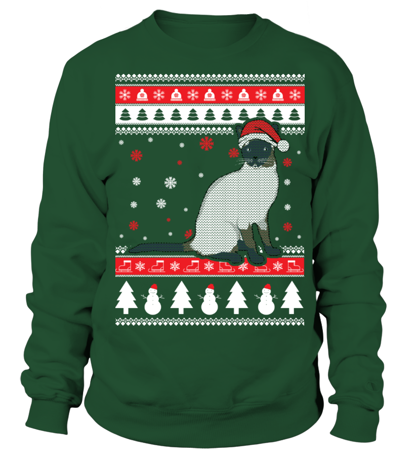 Siamese Cat Ugly Christmas Sweater T Shirts C-D17Vj