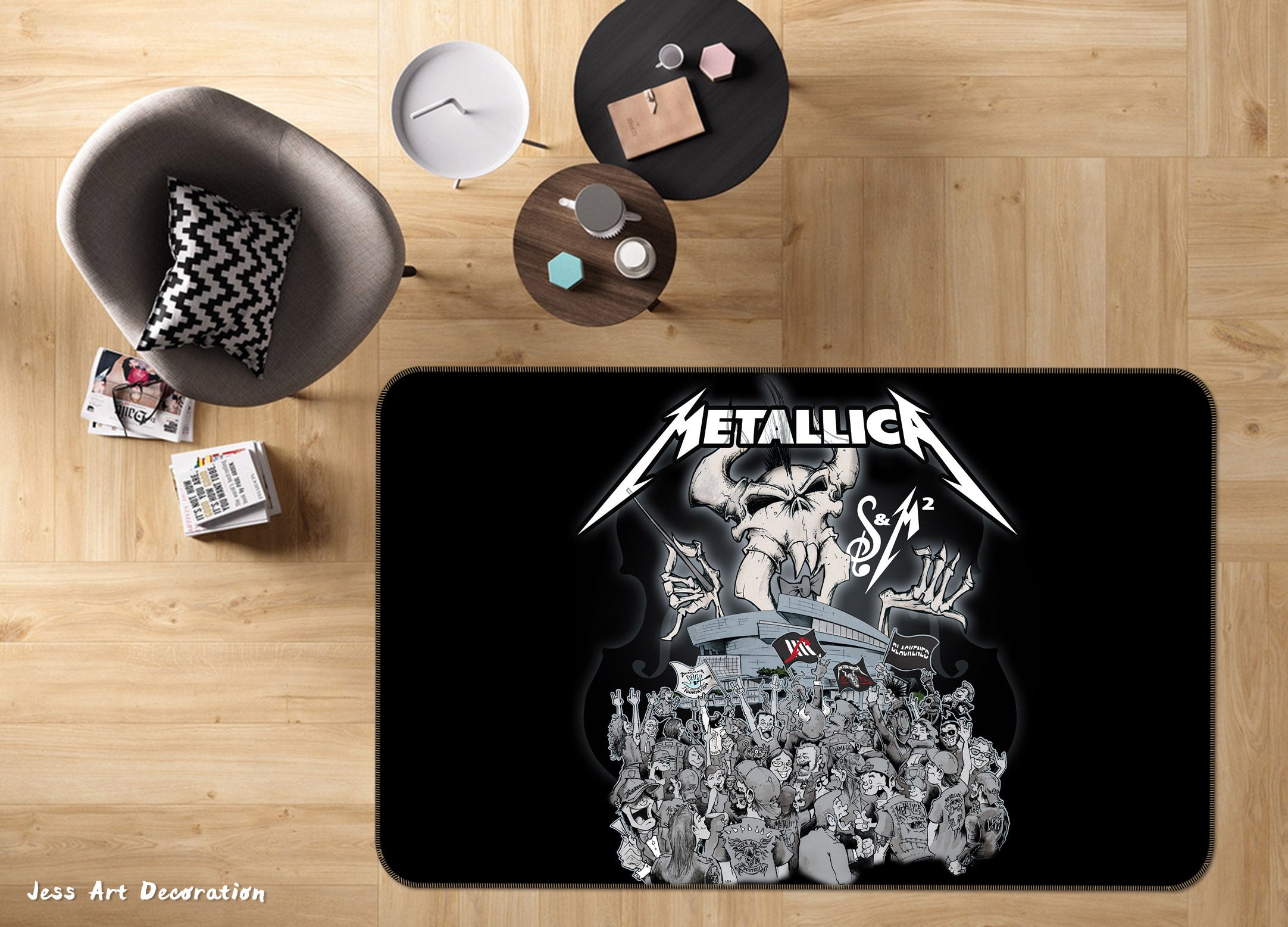 3D Metallica Rock Band Non-Slip Rug Mat 121