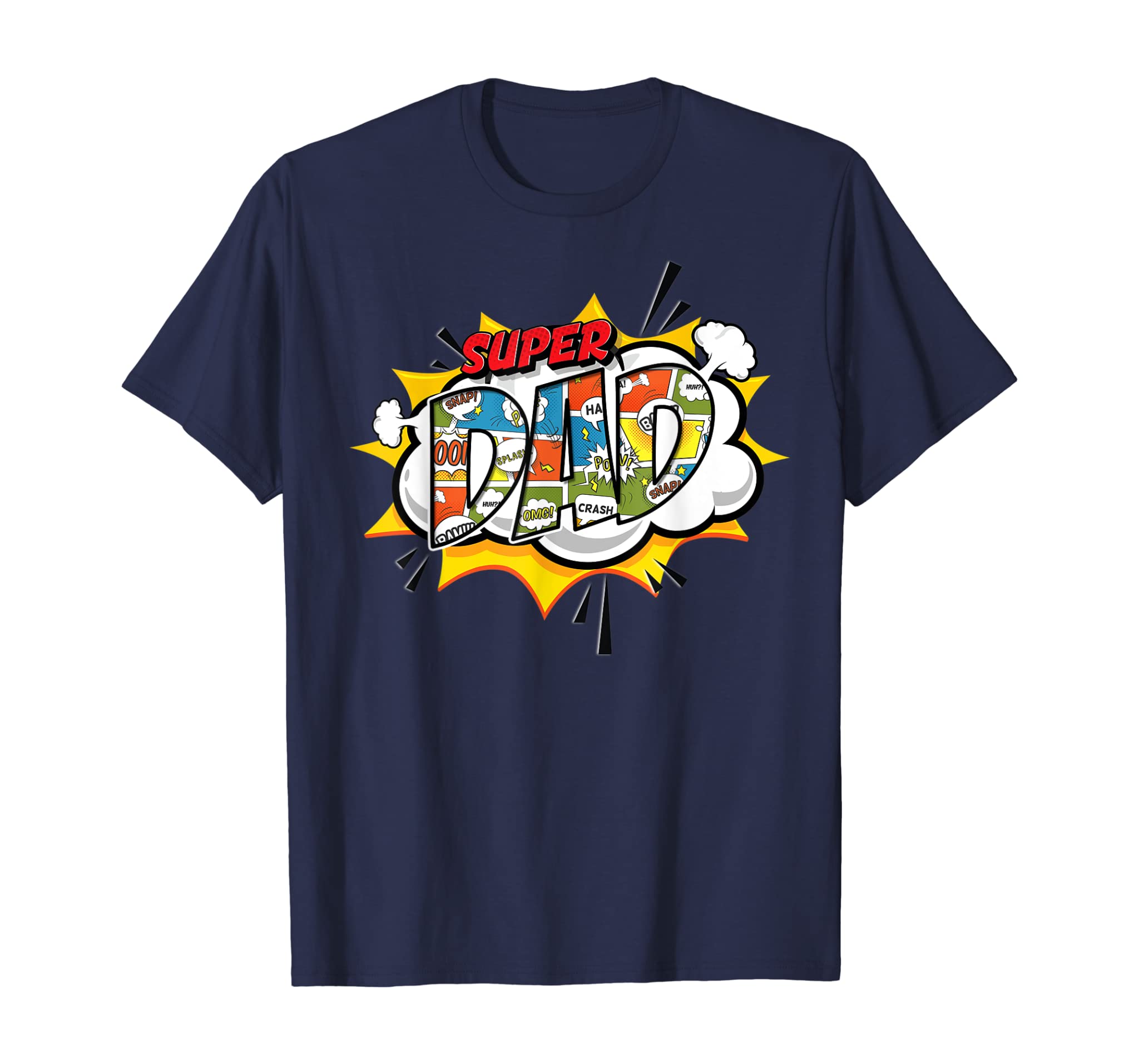 Mens Super Dad Comic T-shirt for Fathers