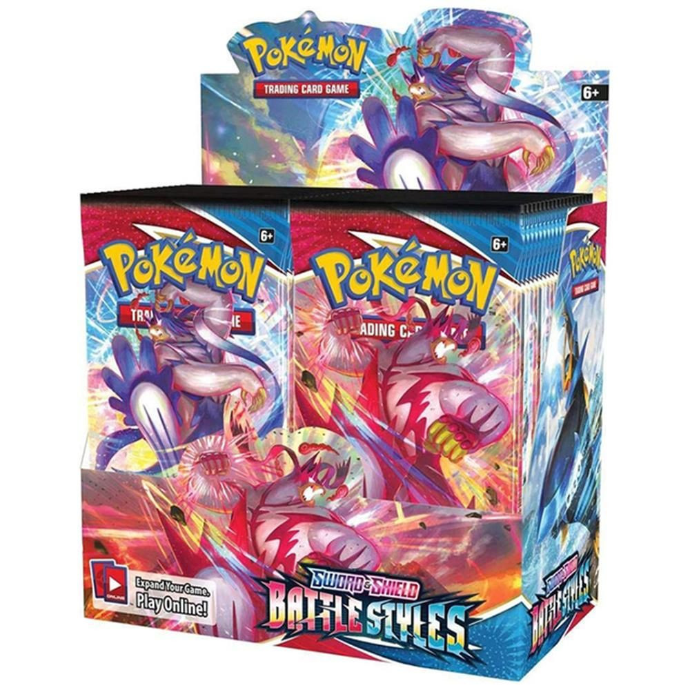 2021 New 360Pcs Box Pokemon Tcg Sword  Shield Battle Styles Booster Box 36 Bag Sealed Trading Card Game Collectible Toys