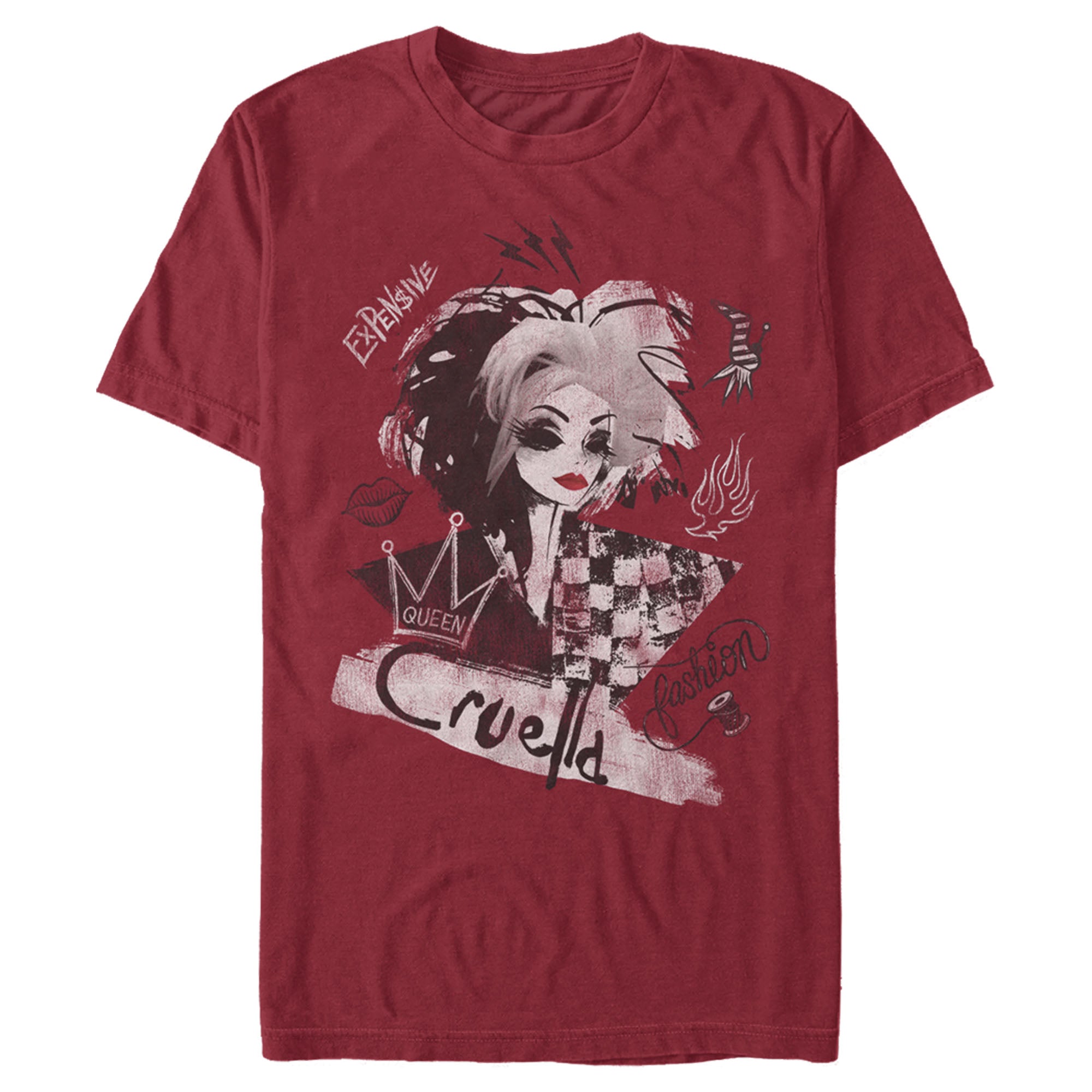 Cruella Men’S Fashion Sketch  T-Shirt