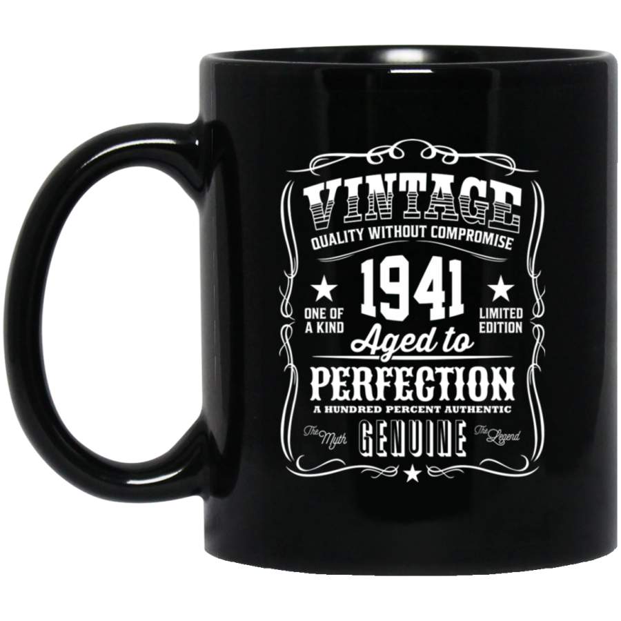 Vintage 1941 Aged to Perfection Mug Black Mug