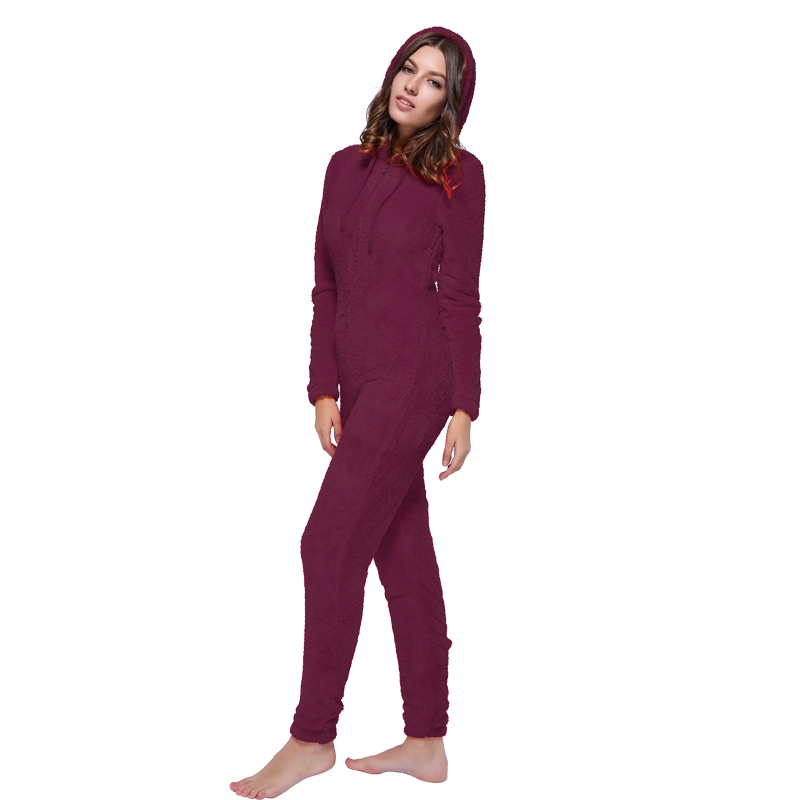 Winter Warm Pyjamas Women Onesies Fluffy Fleece Jumpsuits Sleepwear Overall Plus Size Hood Sets Pajamas Onesie For Women Adult alx