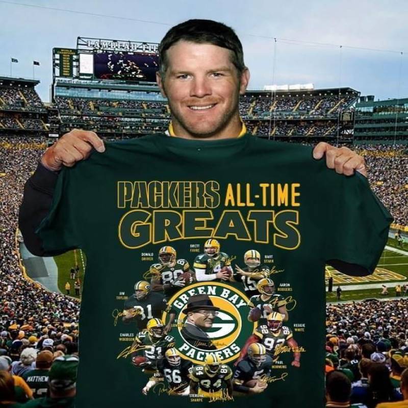 Green Bay Packers All Time Greats Signed T Shirt