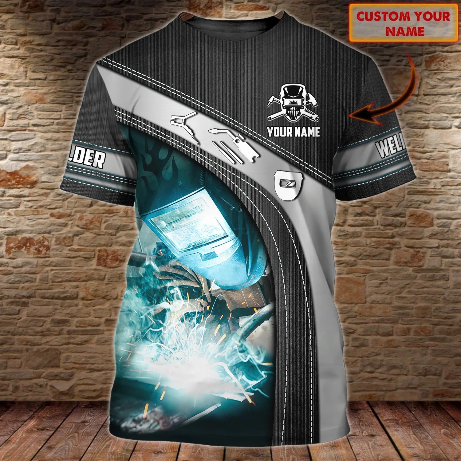 Personalized 3D All Over Print Welder T Shirt, Men Welder Shirt, Welder Gifts