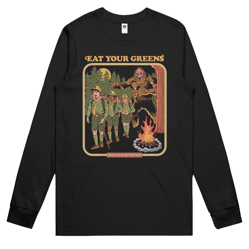 Eat Your Greens Long Sleeve T Shirts