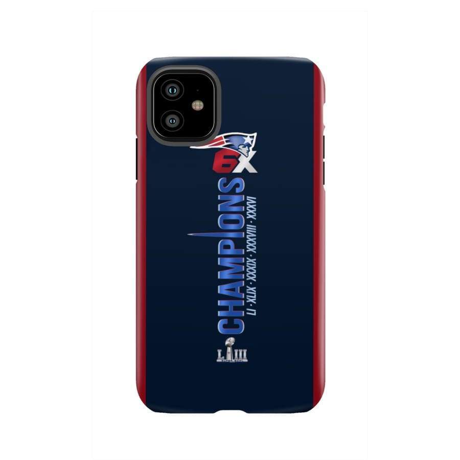 New England Patriots 6X Champs Iphone/Galaxy Tough Phone Cases All Models