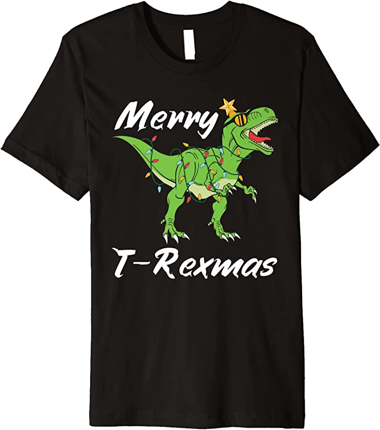 Christmas Dinosaur Merry T-Rexmas Premium T-Shirt