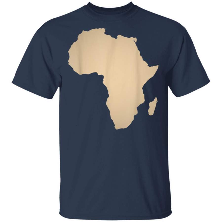 Africa Beige Tan African Continent Map Top unisex T-shirt full size