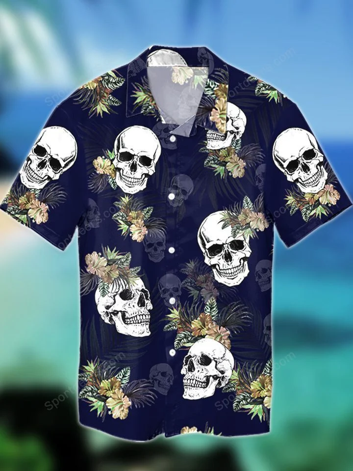 Skull Tropical Hawaii Summer Hawaii Shirts For Aloha Beach Shirt Ha105278