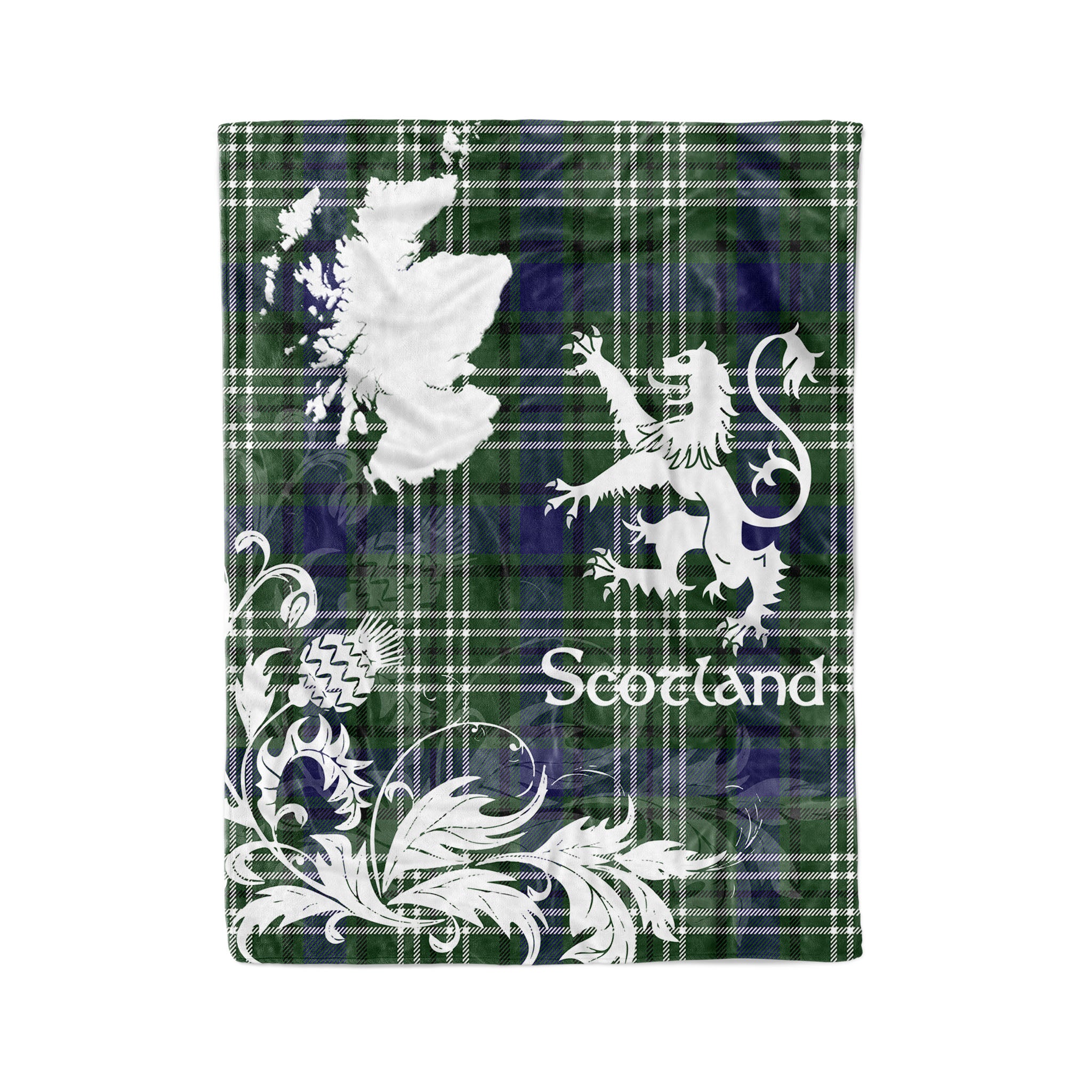 Tartan Plaid Fleece Blanket Tartan Blanket Thistle And Lion Scottish Clan Blyth Tweeside District Plaid Blanket