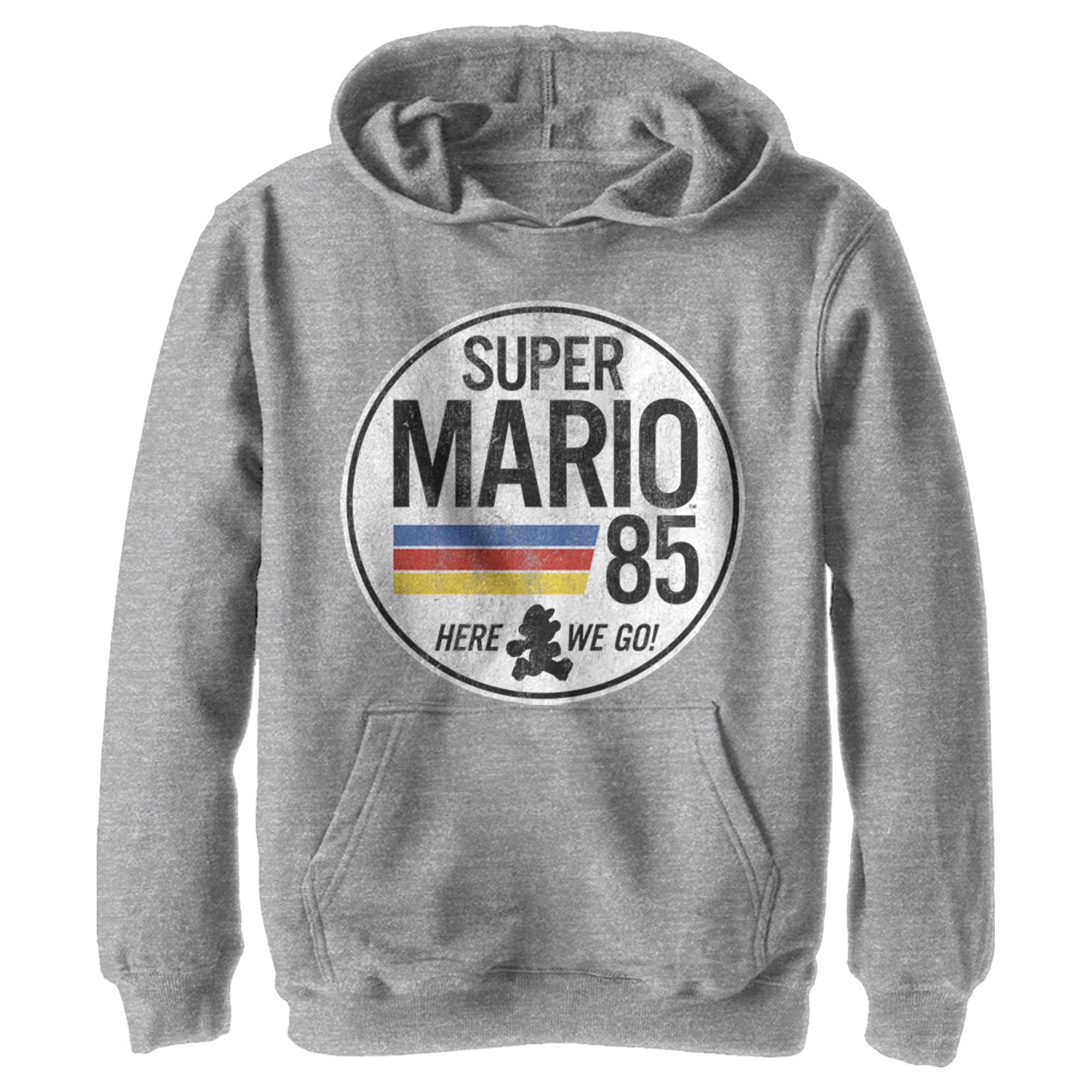 Nintendo Boy’S Super Mario Retro Rainbow Ring  Pull Over Hoodie