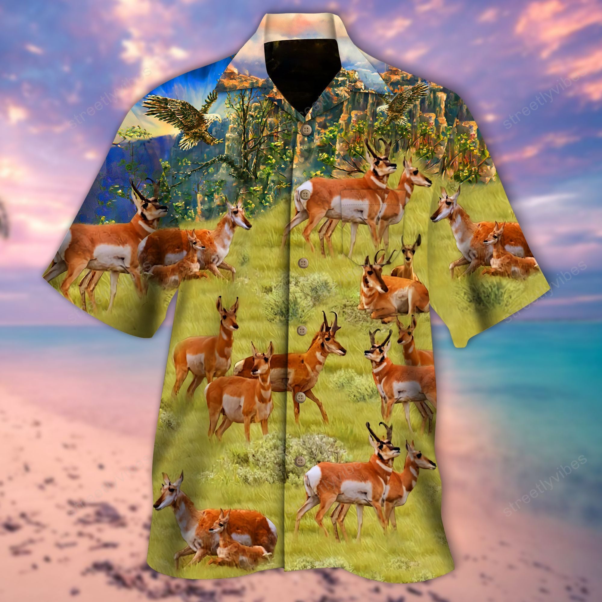 Buck Deer On The Field Hawaii Shirt Hawaii For Hawaii Aloha Ha86769