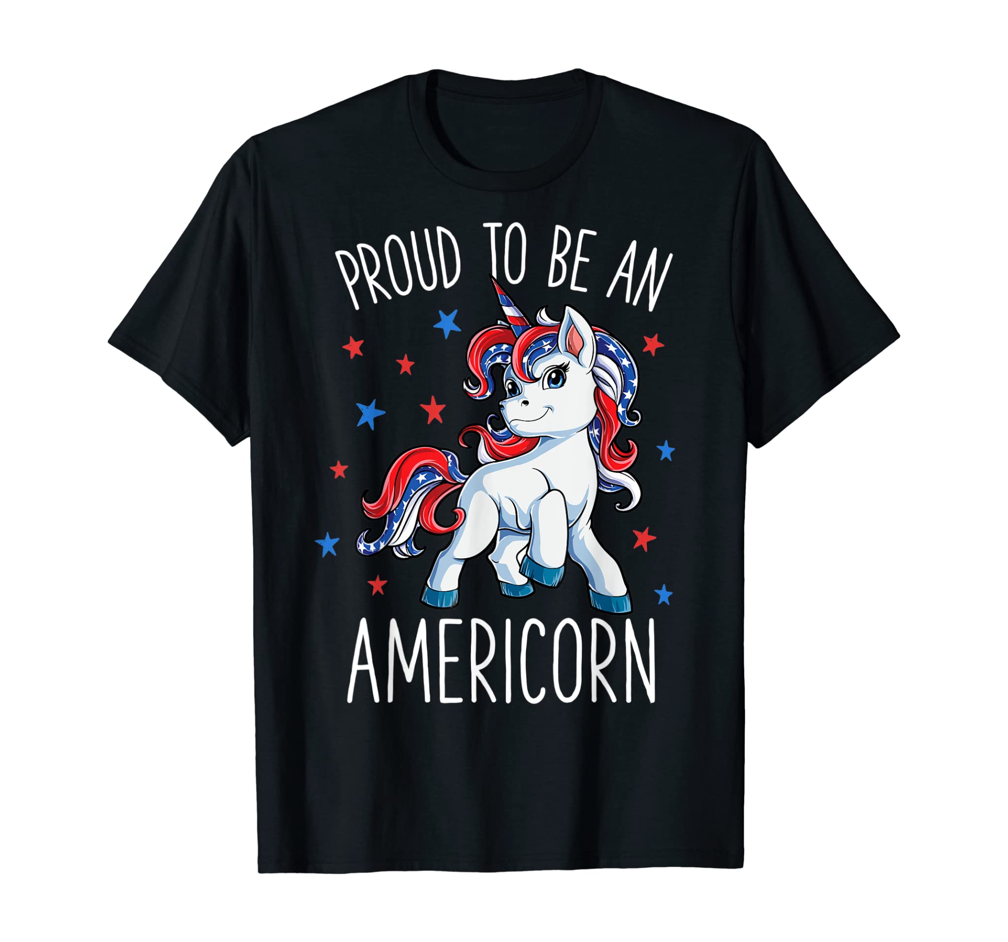 Americorn Unicorn 4th of July T shirt Girls Mericorn Merica