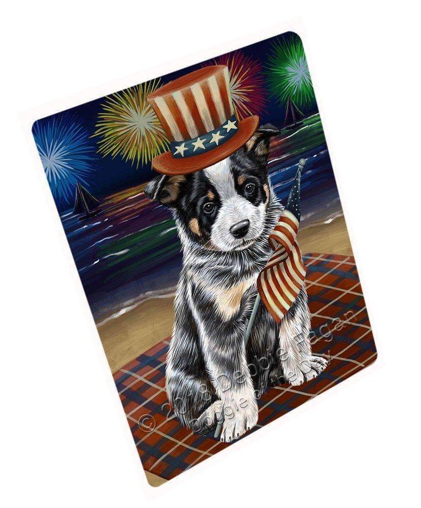 4Th Of July Firework Australian Cattle Dog Blanket Blnkt49521