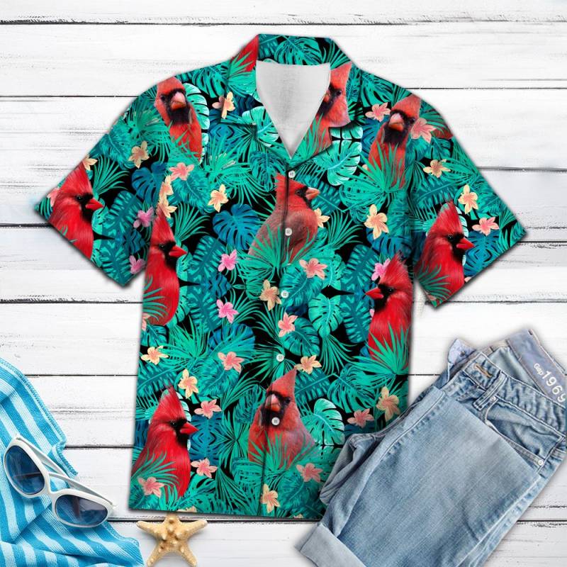 Cardinal Tropical Hawaiian Shirt Ha47160