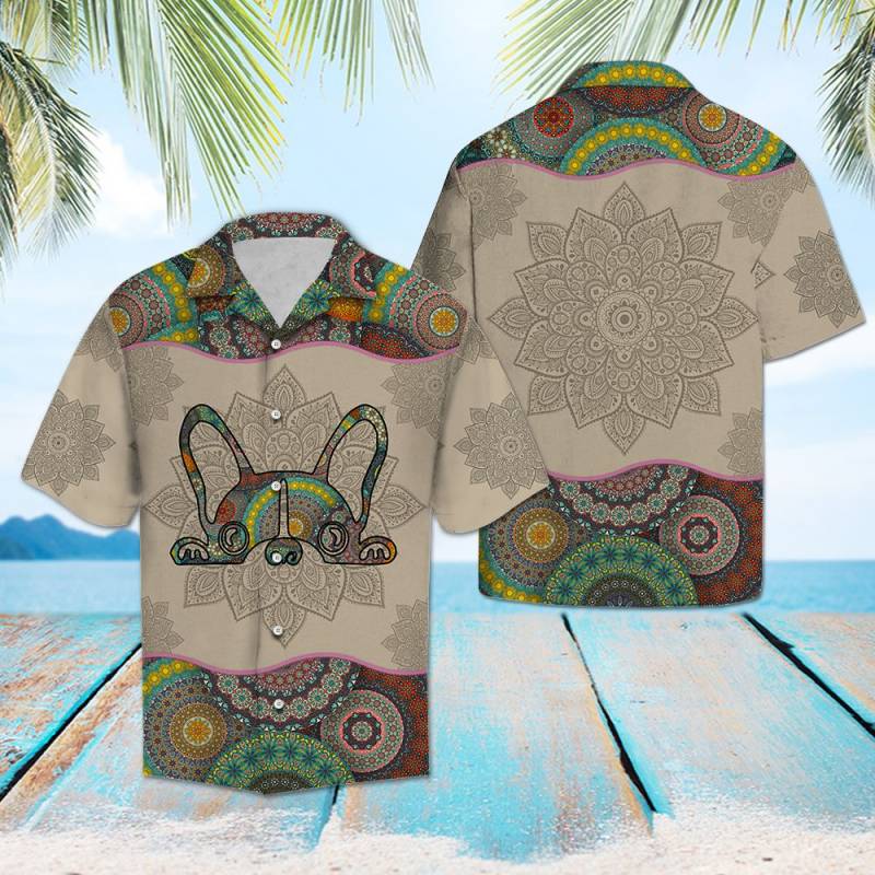 French Bulldog Mandala Hawaiian Shirt Ha103418