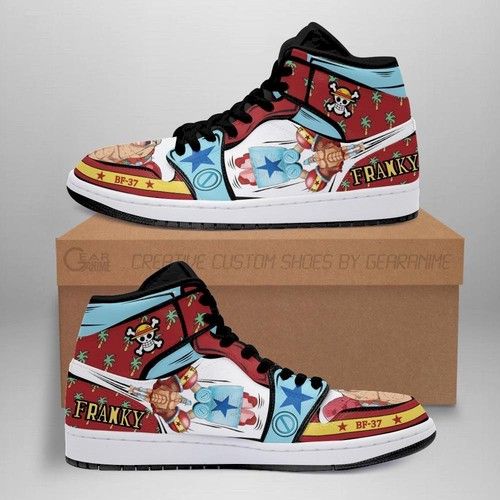 Franky jordan sneakers the super skill one piece anime shoes fan mn06