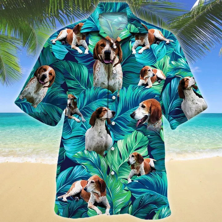 American English Coonhound Dog Lovers Gift Summer Beach Palm Tree Hawaii Shirt Ha58034