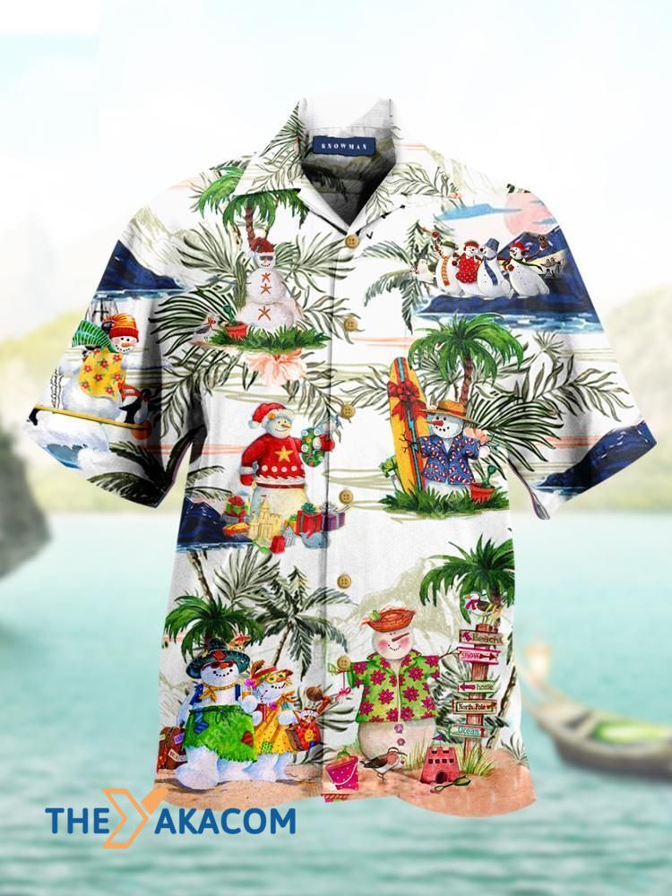 Merry Christmas Santa Claus In Hawaiian Short Sleeve Shirt Ha68259