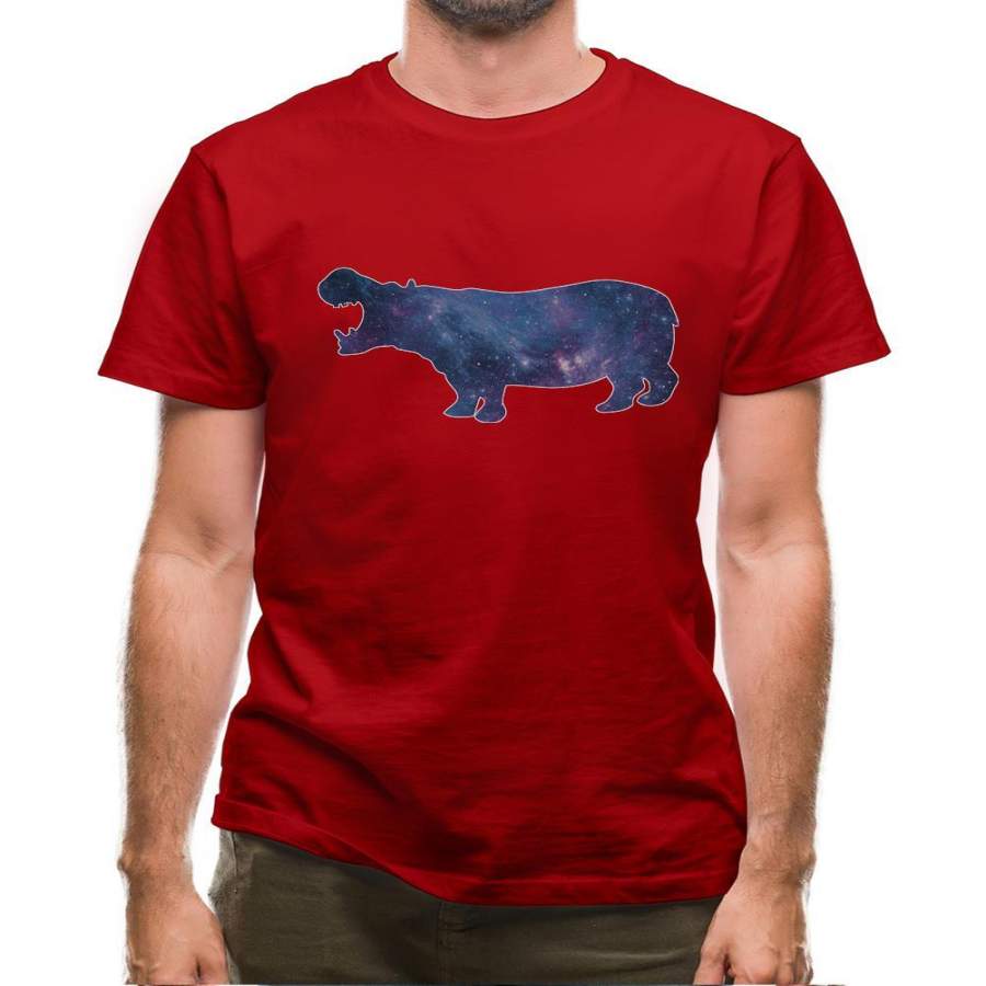 Space Animals – Hippo Mens T-Shirt