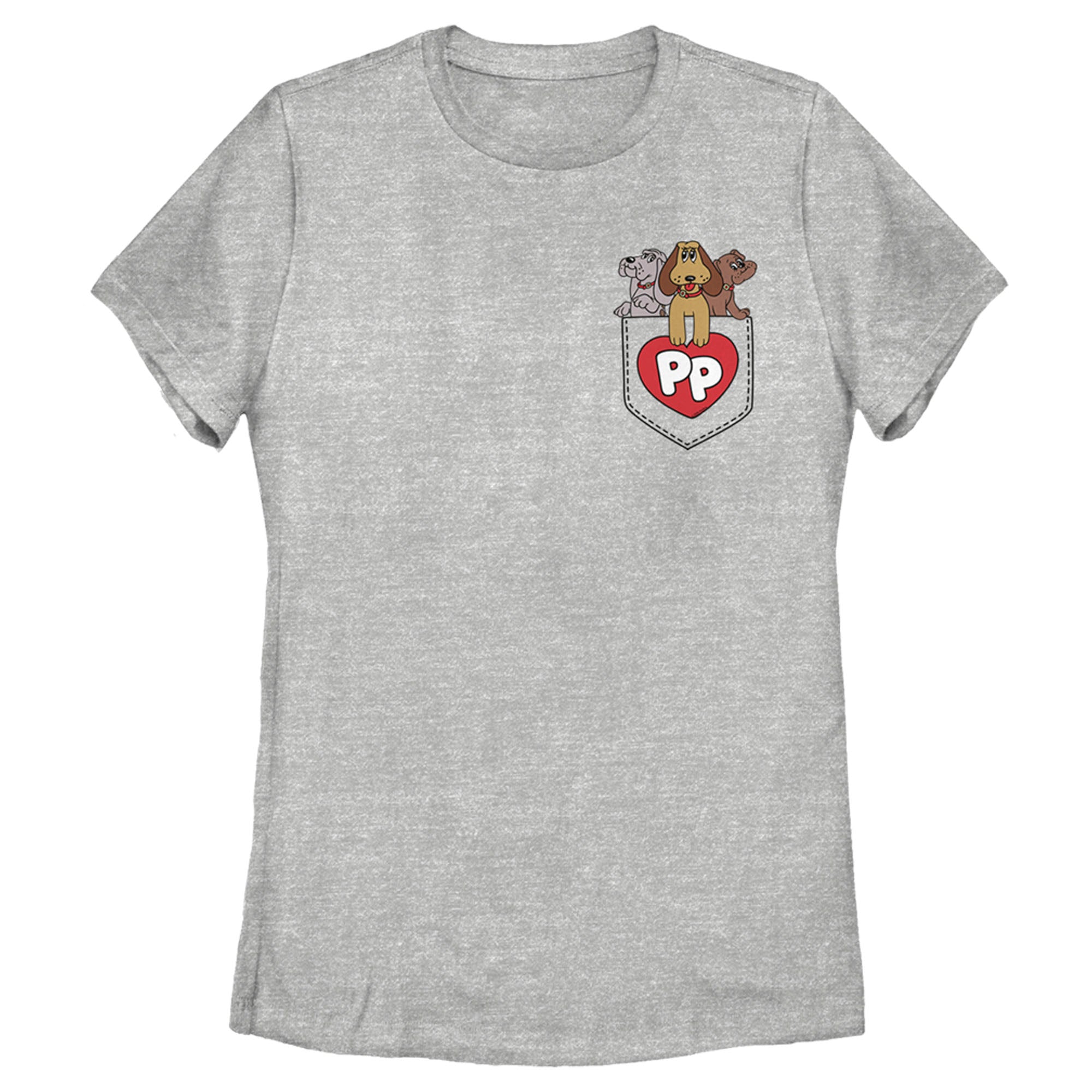 Pound Puppies Women’S Puppy Pocket  T-Shirt