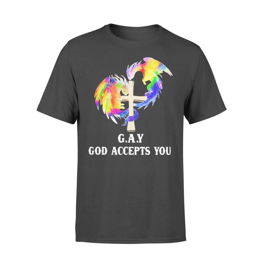 Lgbt Dragon Gay God Accepts You T-shirt