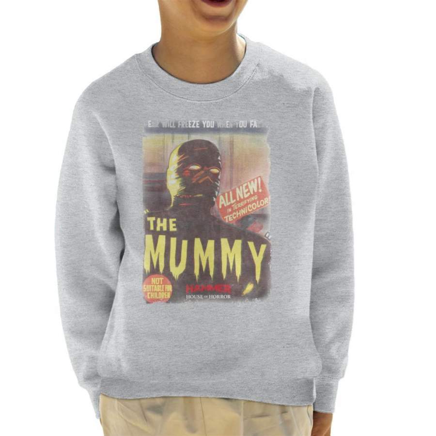 Hammer The Mummy 1959 Film Poster Kid’s Sweatshirt