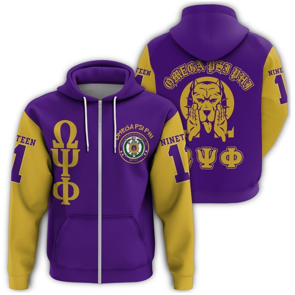 Fraternity Hoodie – Omega Psi Phi 38 Zip Hoodie