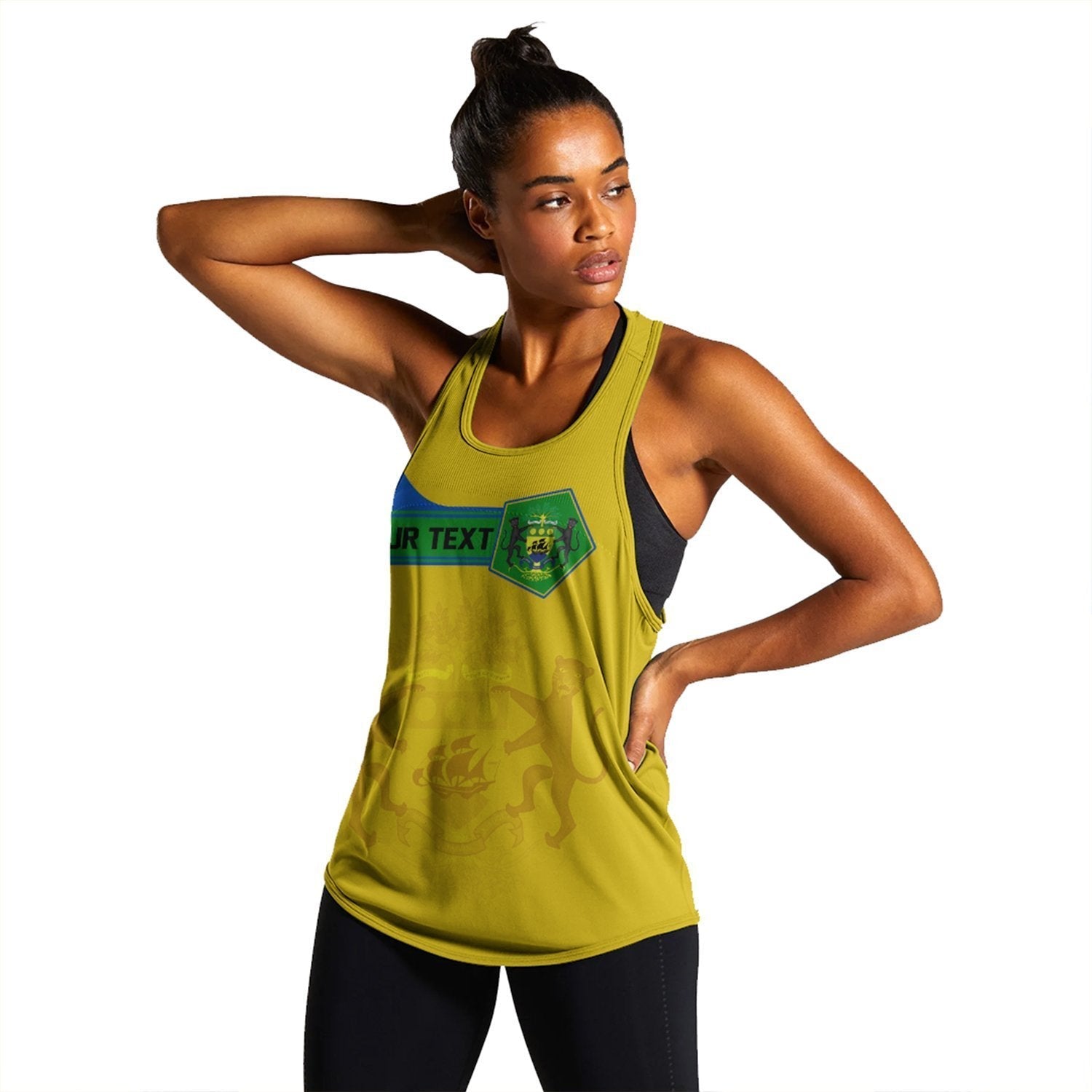 (Custom) African Tank Top – Gabon Women’S Racerback Tank Pentagon Style