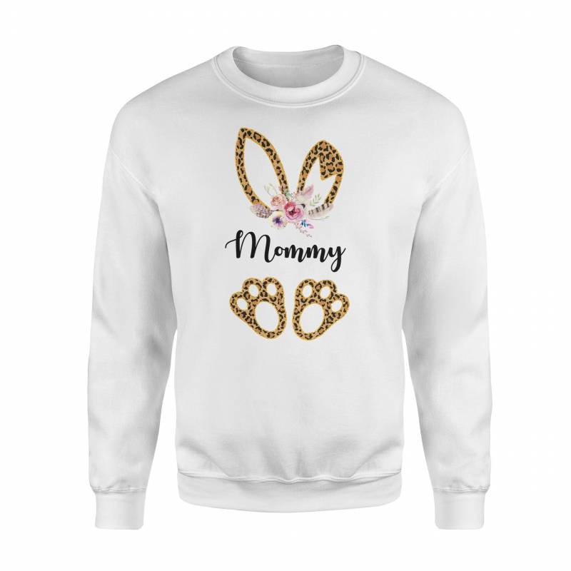 Mommy Bunny Easter Leopard Sweatshirt