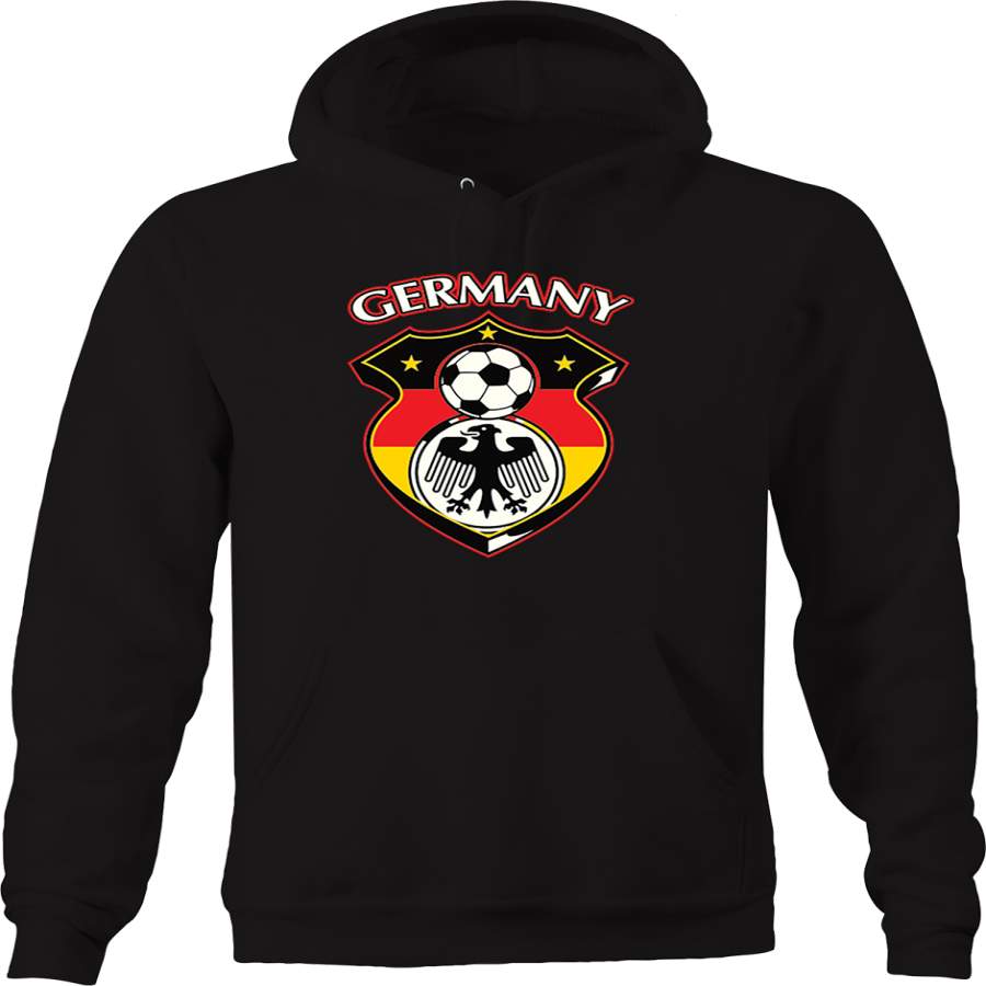 Germany Soccer Emblem Score Goal Field Futbol Sports Athlete Hoodie