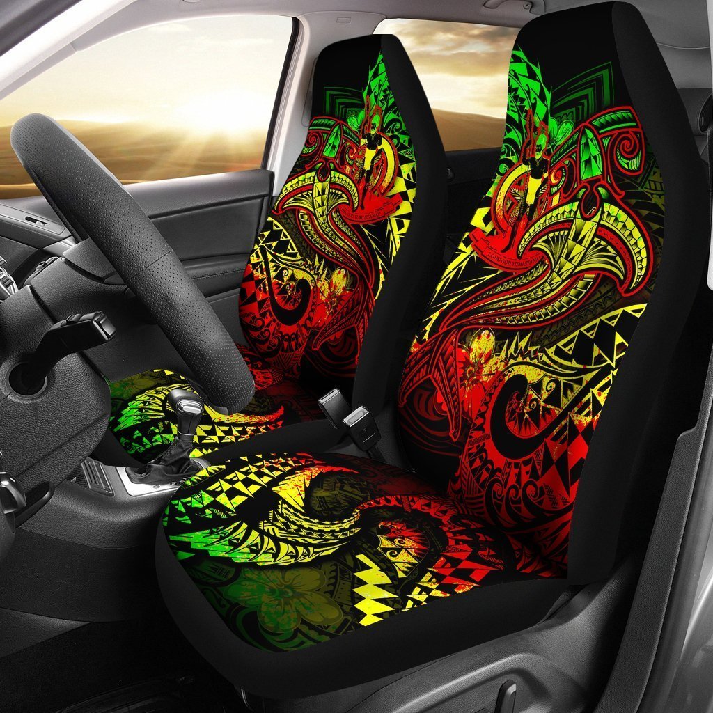 Vanuatu Car Seat Covers Polynesian Reggae Shark