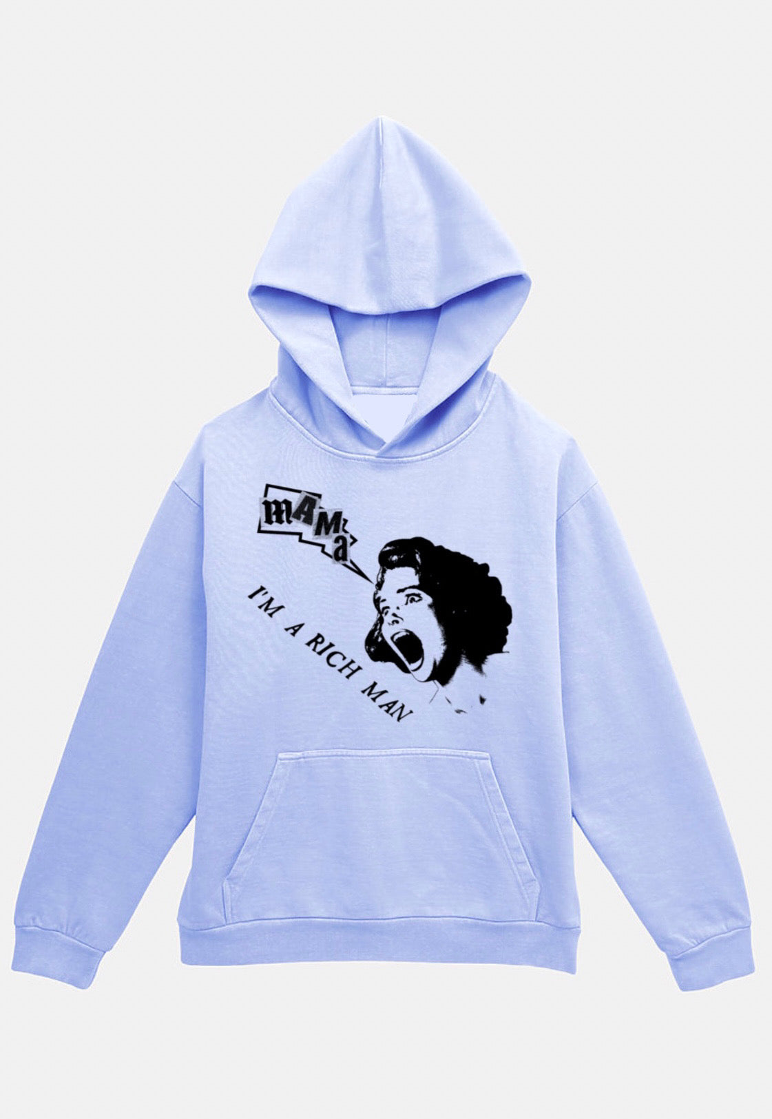 Mama I’M A Rich Man Hoodie – Blue