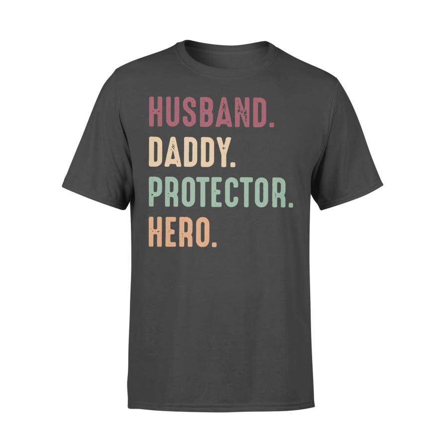 Father’s Day Husband Daddy Protector Hero Vintage T-shirt