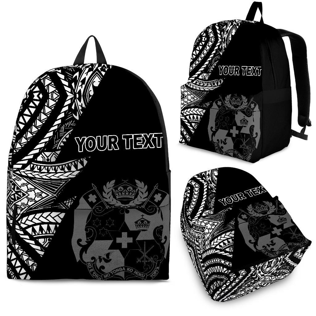 Tonga Custom Personalised Backpack Flash Black – BN09