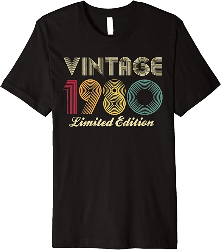 40th Birthday Gift 1980 Vintage Limited Edition 40 Years Old Premium T-Shirt