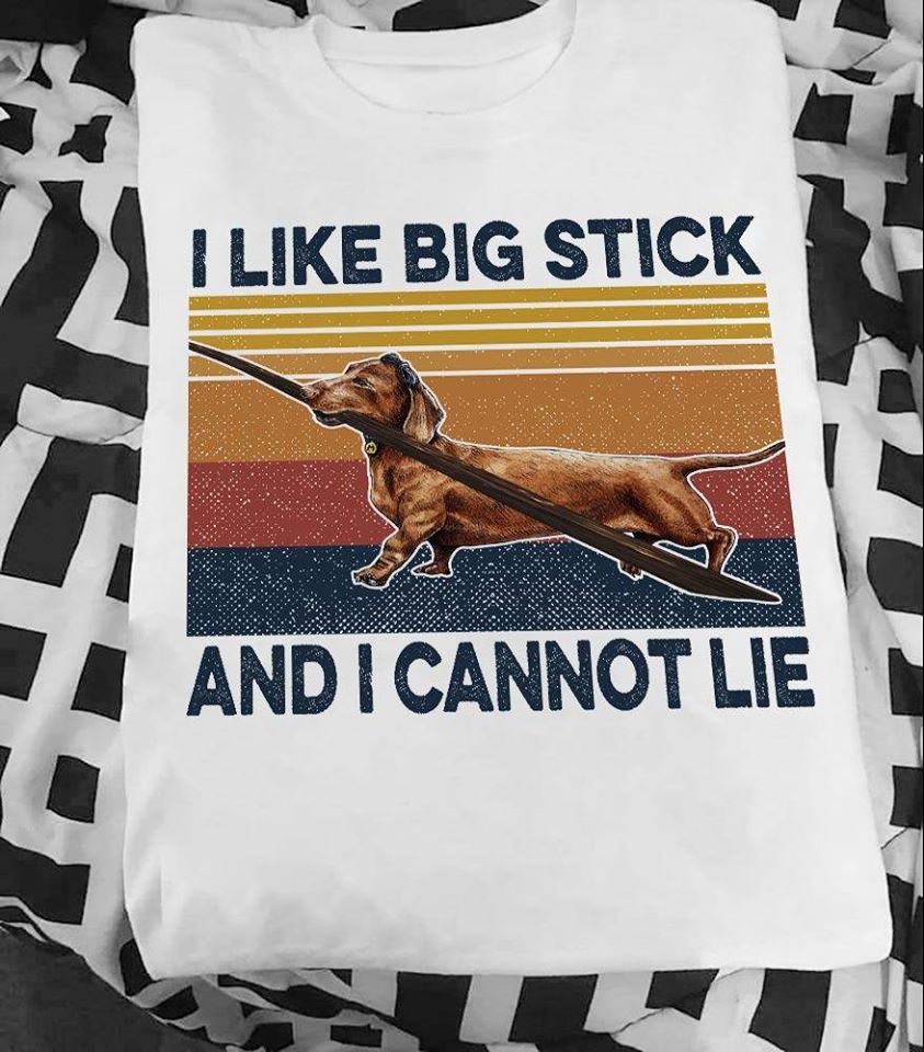 Dachshund I Like Big Stick And I Cannot Lie Standard Men T-shirt