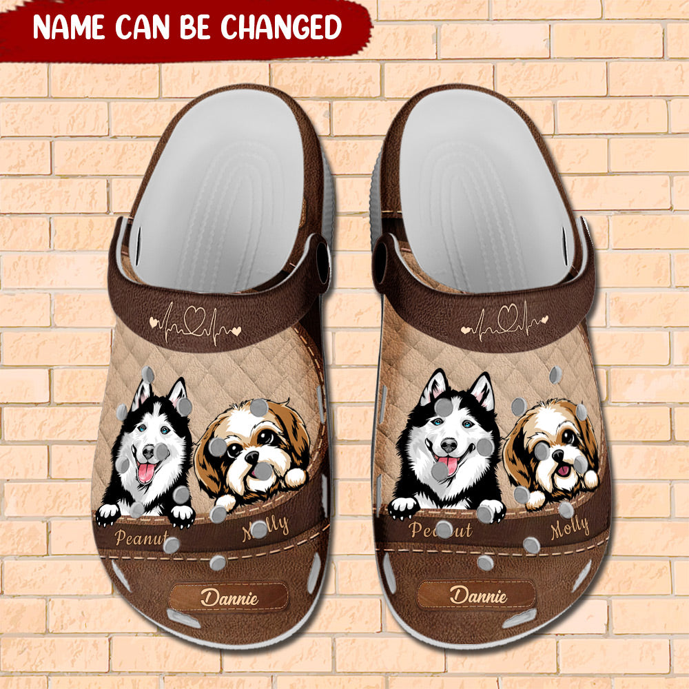 Personalized Dog Mom Puppy Pet Dogs Lover Texture Leather Crocs Nvl07Oct22Tt2