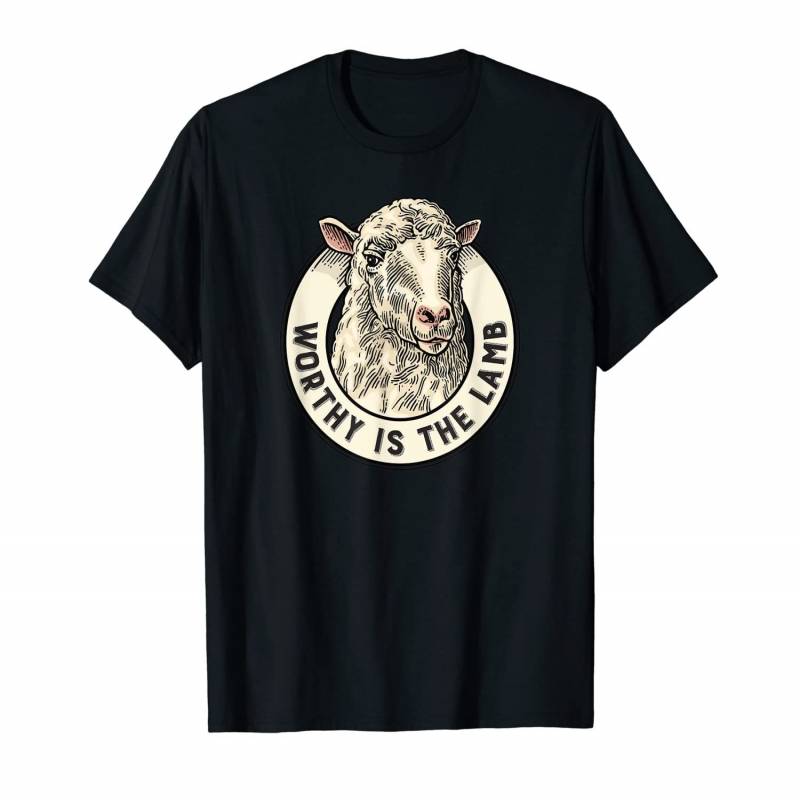 Worthy Is The Lamb Farm Show Animals Funny Gift T-shirt