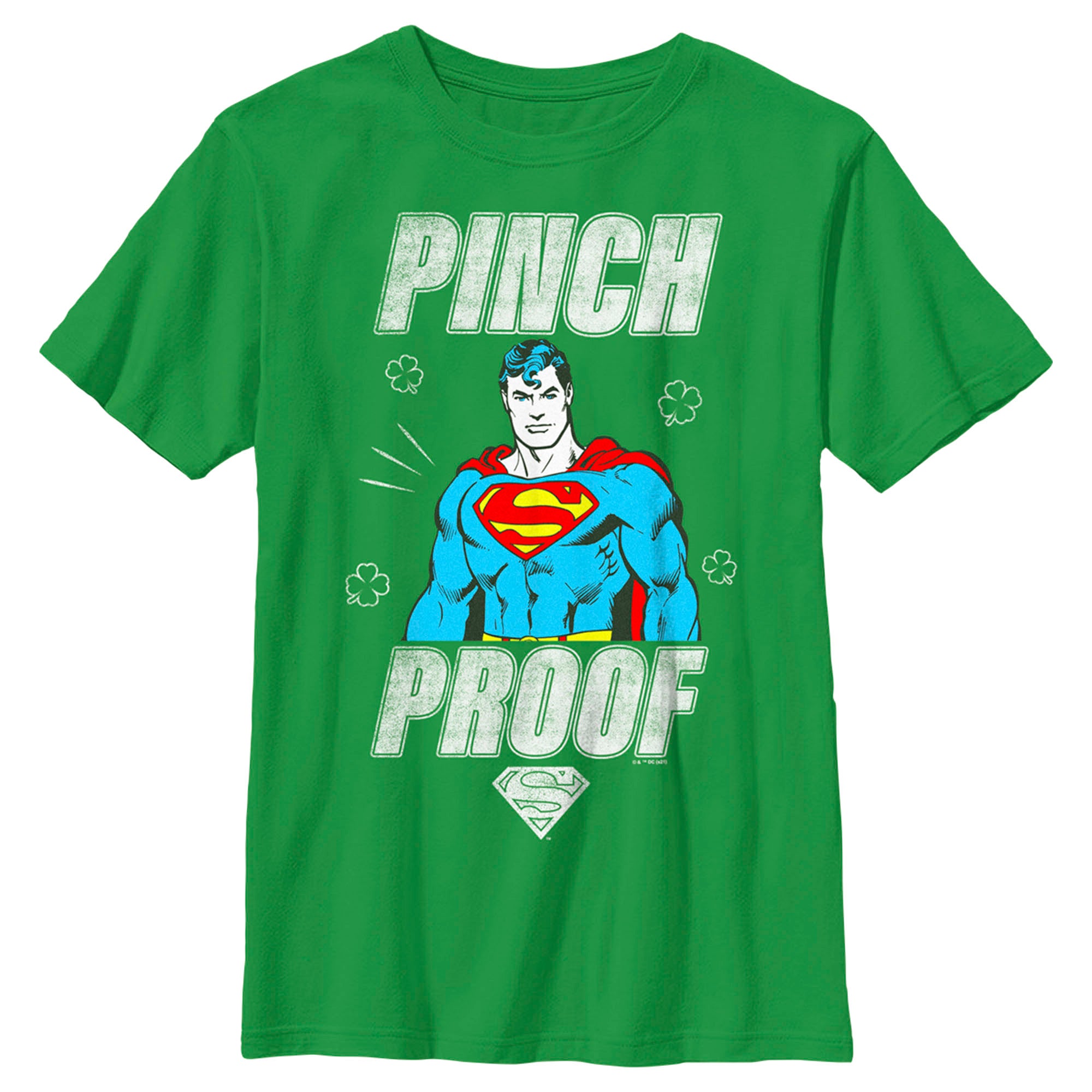 Boy’S Superman St. Patrick’S Day Pinch Proof Man Of Steel T-Shirt