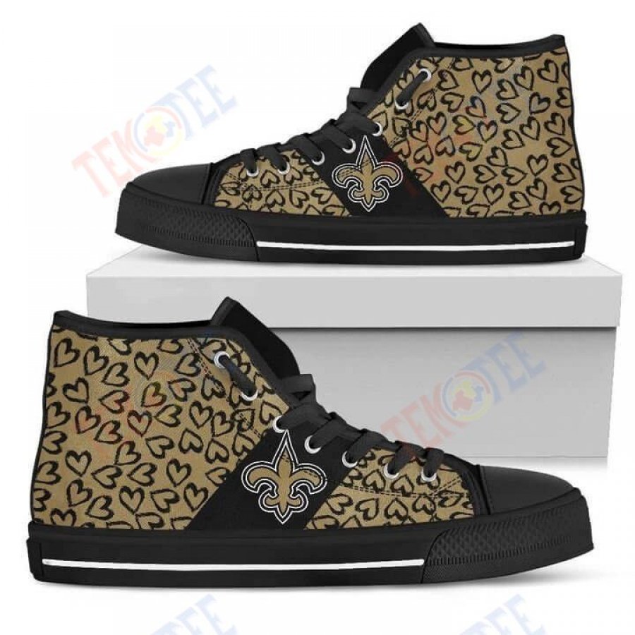 Mens Womens Perfect Cross Color Absolutely Nice New Orleans Saints High Top Shoes TMT350