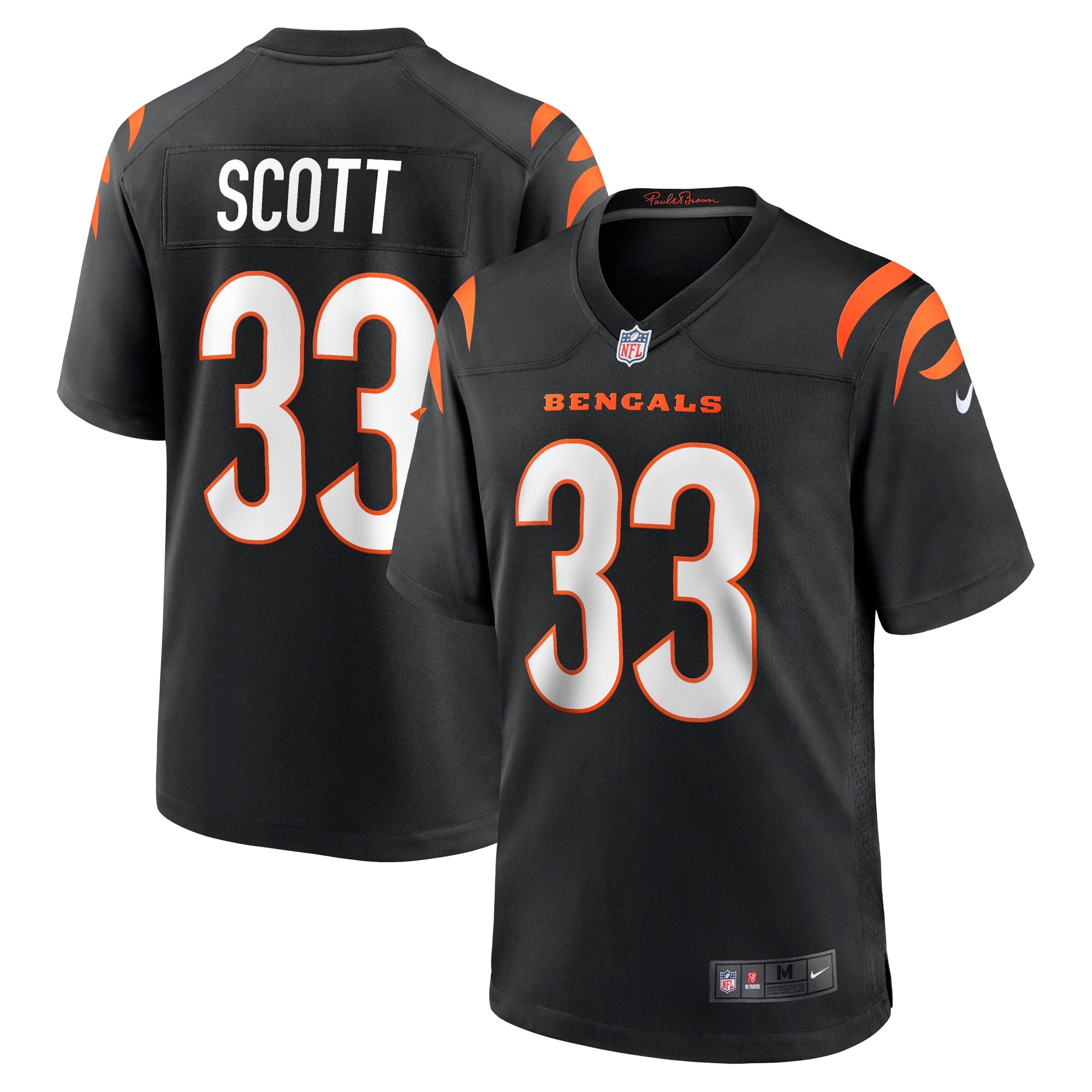 Nick Scott Cincinnati Bengals Game Player Jersey – Black