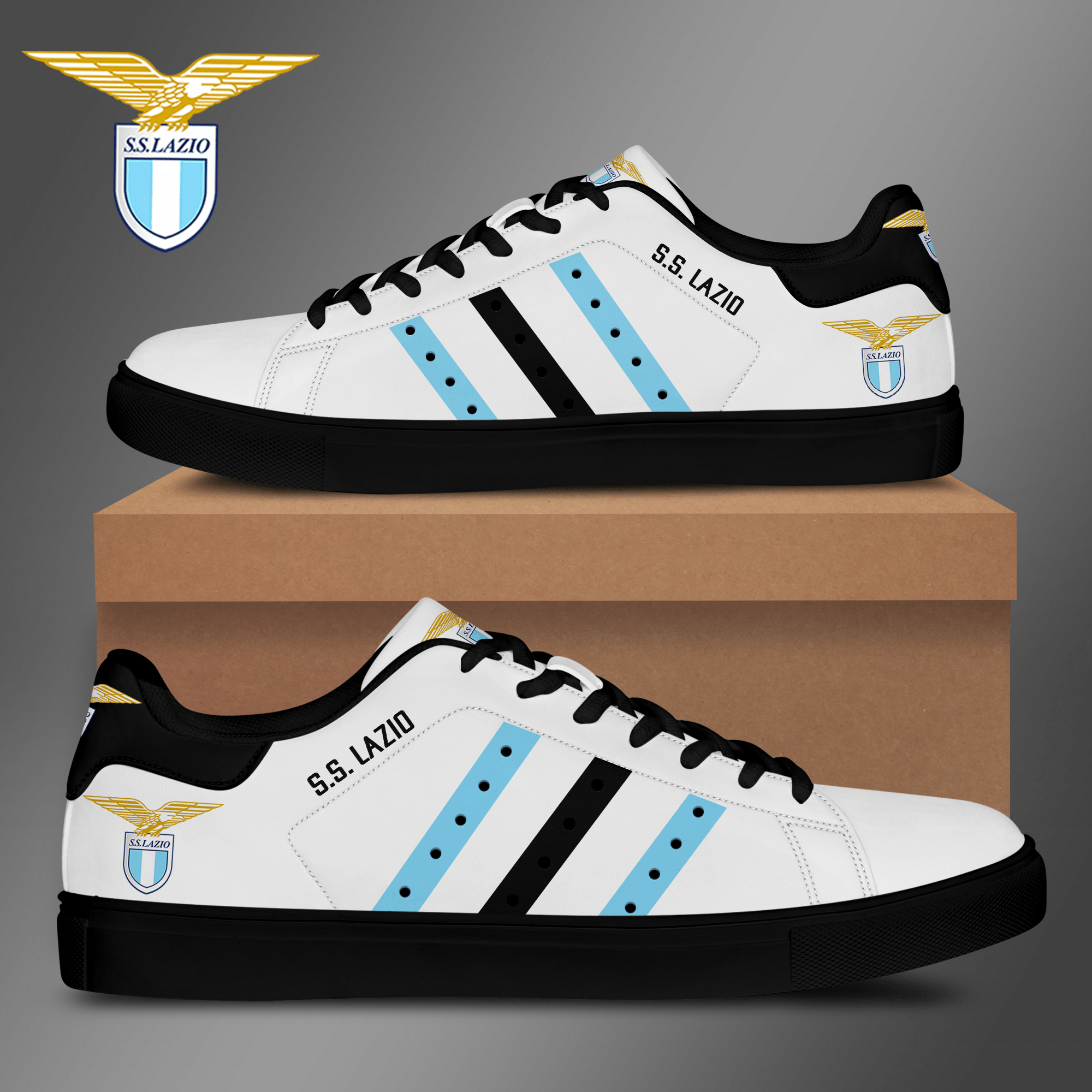 S.S. Lazio Leather Low Top Shoes V2