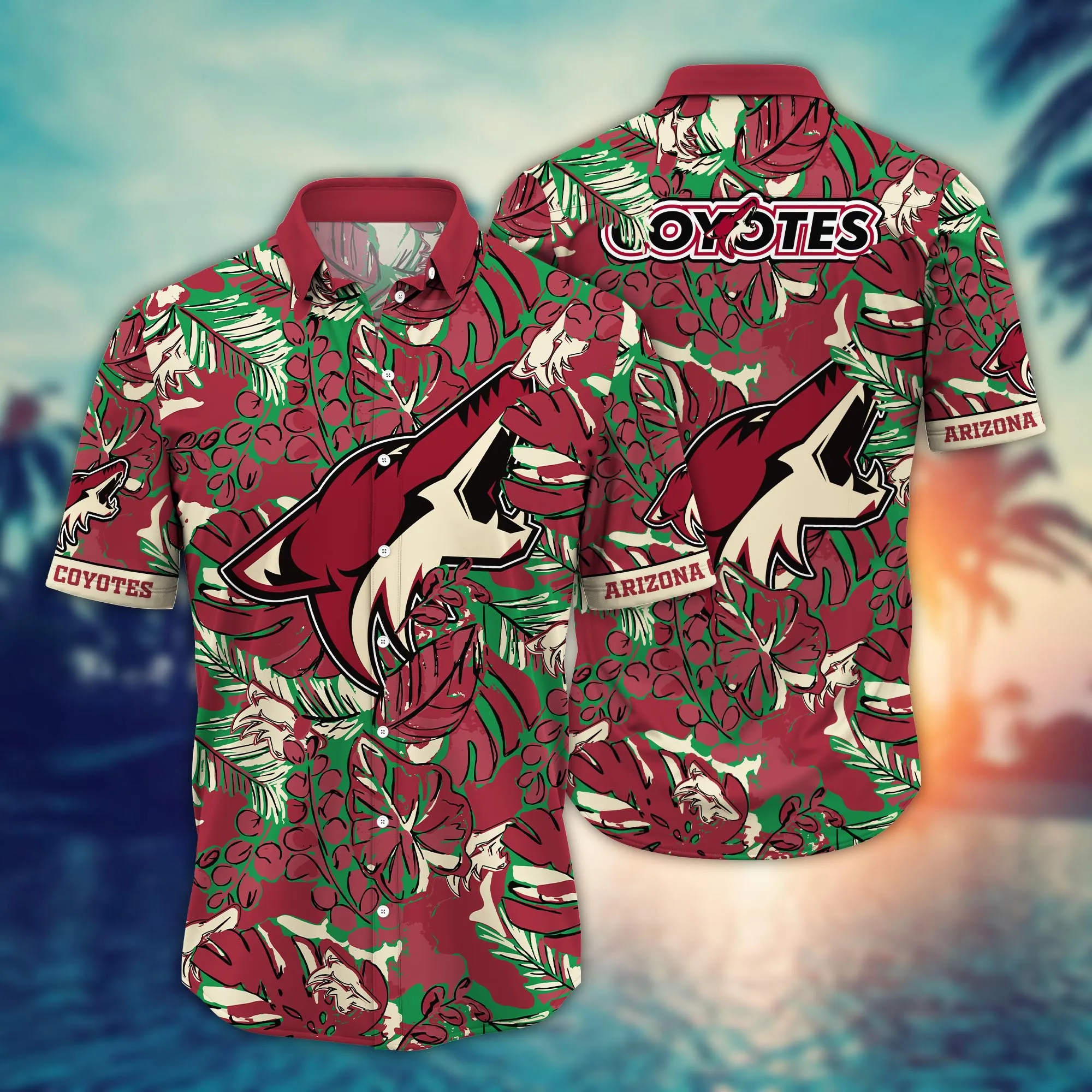 Arizona Coyotes Nhl Hawaiian Shirt Sunburn Aloha Shirt