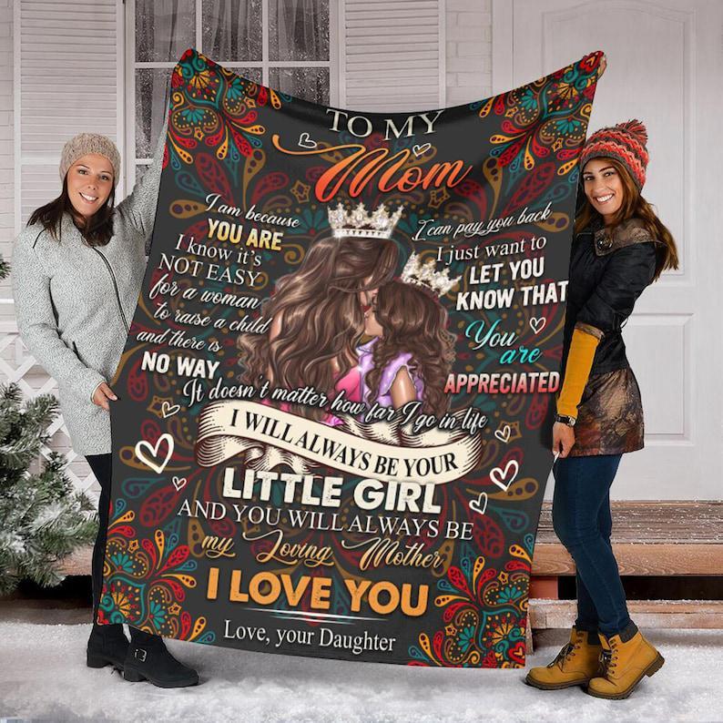 To My Mom Blanket Hippie Fleece Blanket ,Mink Blanket,Sherpa Blanket,Anniversary,Family Blanket, Gift For Mom  Family Home Decor Bedding Couch Sofa Soft And Comfy Cozy